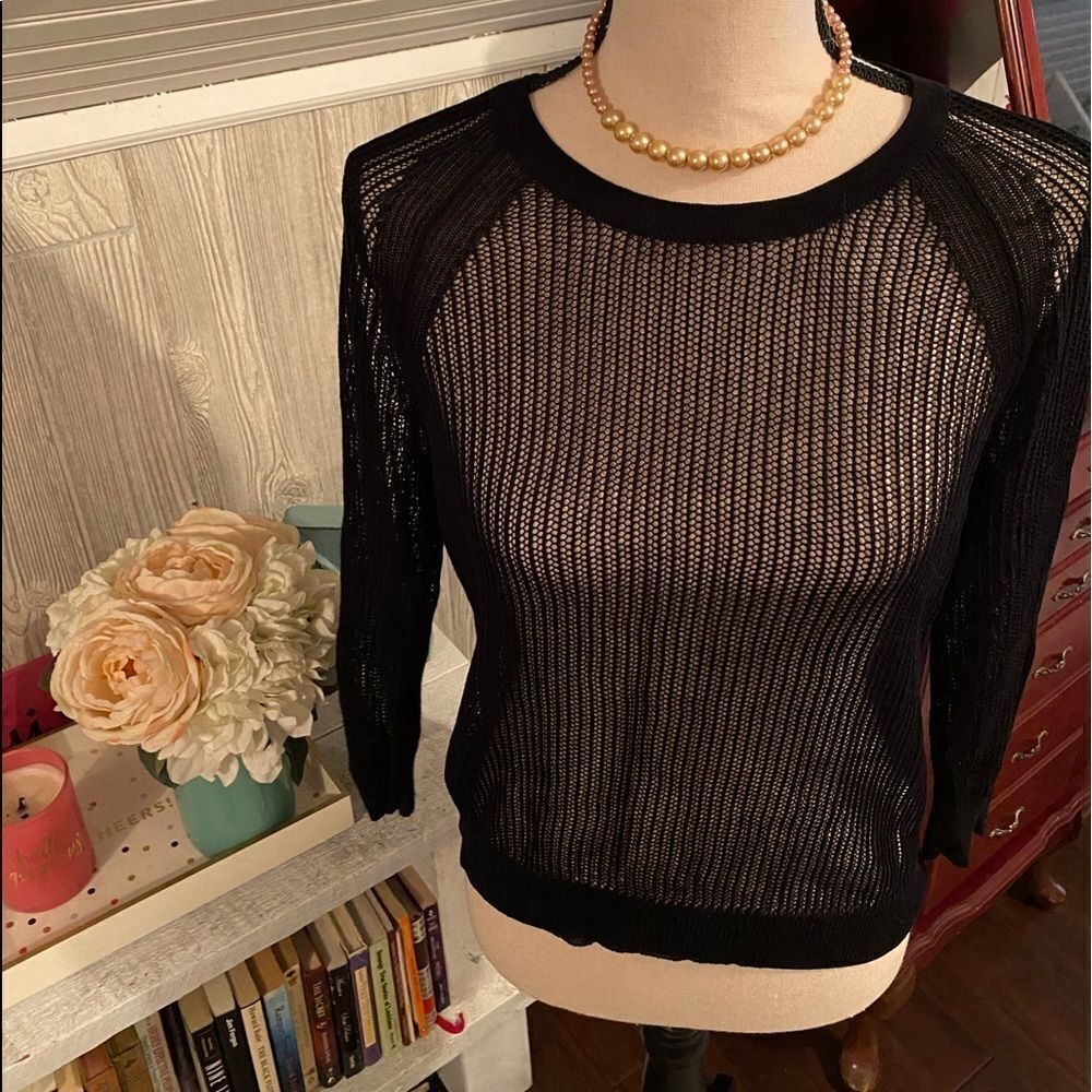 Eileen Fisher *Tencel* Open Knit Top S EUC